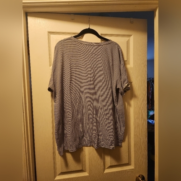 NWOT Girls Arizona Jean Co 3x 22 Plus Short Sleeve Striped Sequin - Picture 2 of 3